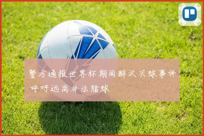 警方通报世界杯期间醉汉买球事件 呼吁远离非法赌球